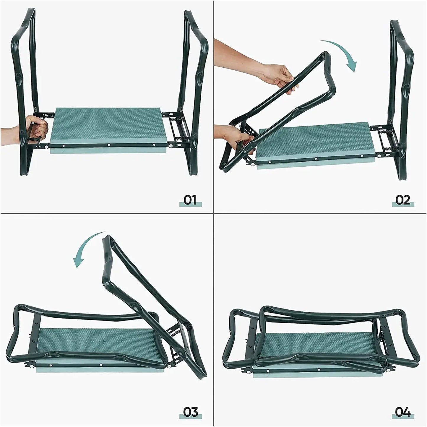 Folding Garden Kneeler & Seat with Tool Pouch