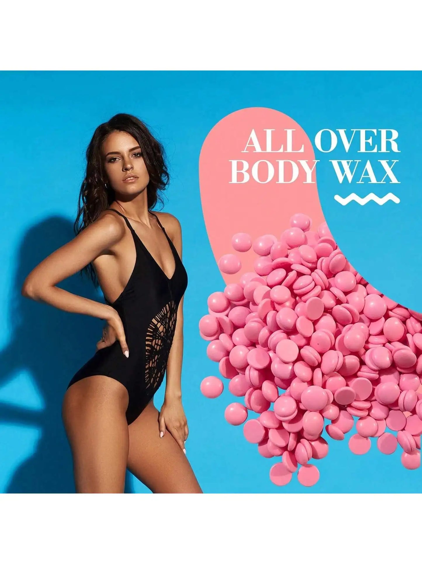 VIILIFE Waxing Kit Women Men Wax Warmer Hair Removal At Home With 6 Bags Beans Body Waxing For Eyebrows Nose Cheeks Arms Bikinis