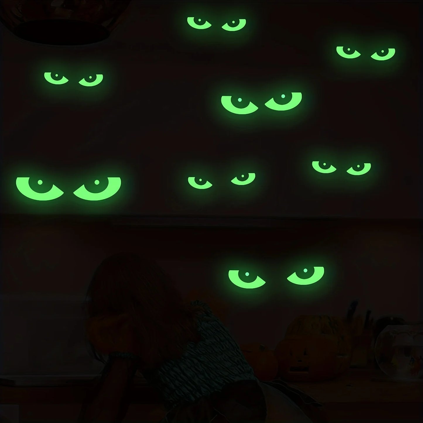 Glow in The Dark Halloween Eyes - Outdoor Halloween Decor