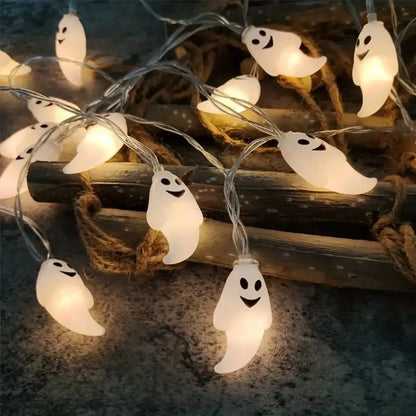 Mini Ghost Halloween String Lights, Battery Powered
