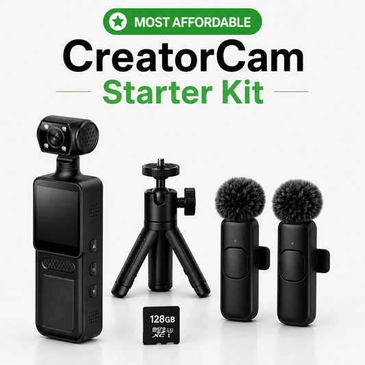CreatorCam™ Starter Kit - Camera, Mic & Tripod