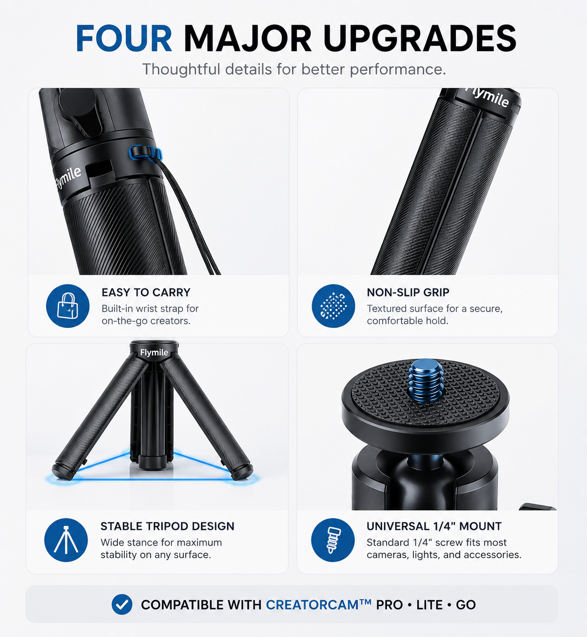CreatorCam™ Pro Creator Kit -  Camera, Mic & Tripod