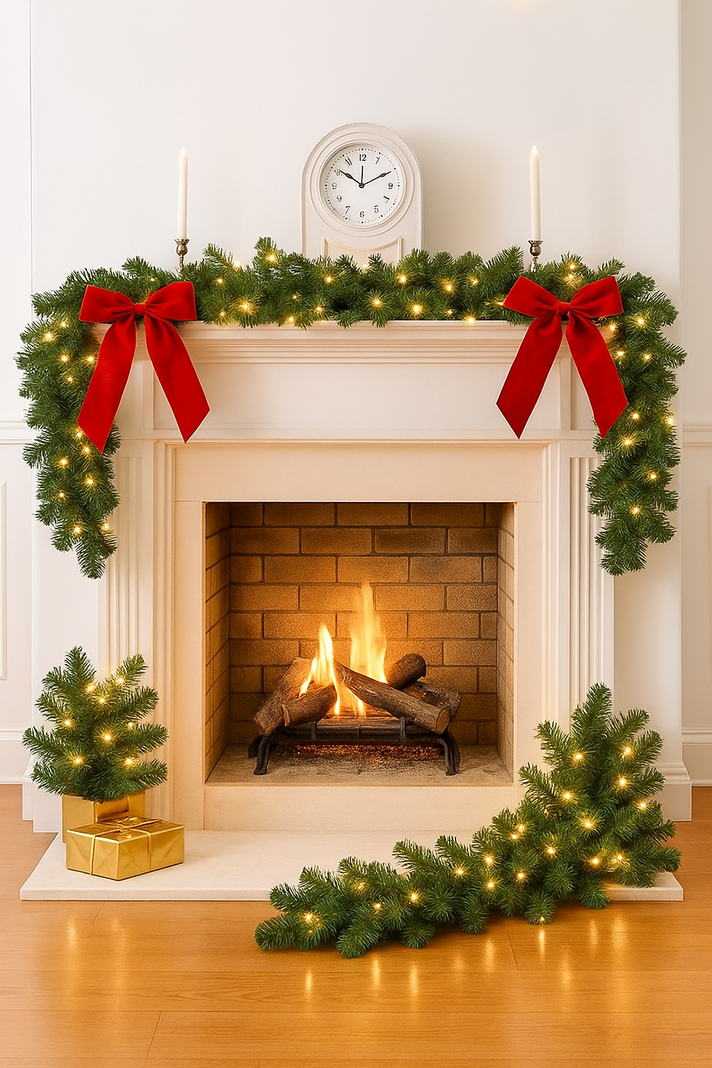 Classic 9ft Pine Christmas Garland – Full & Festive Greenery