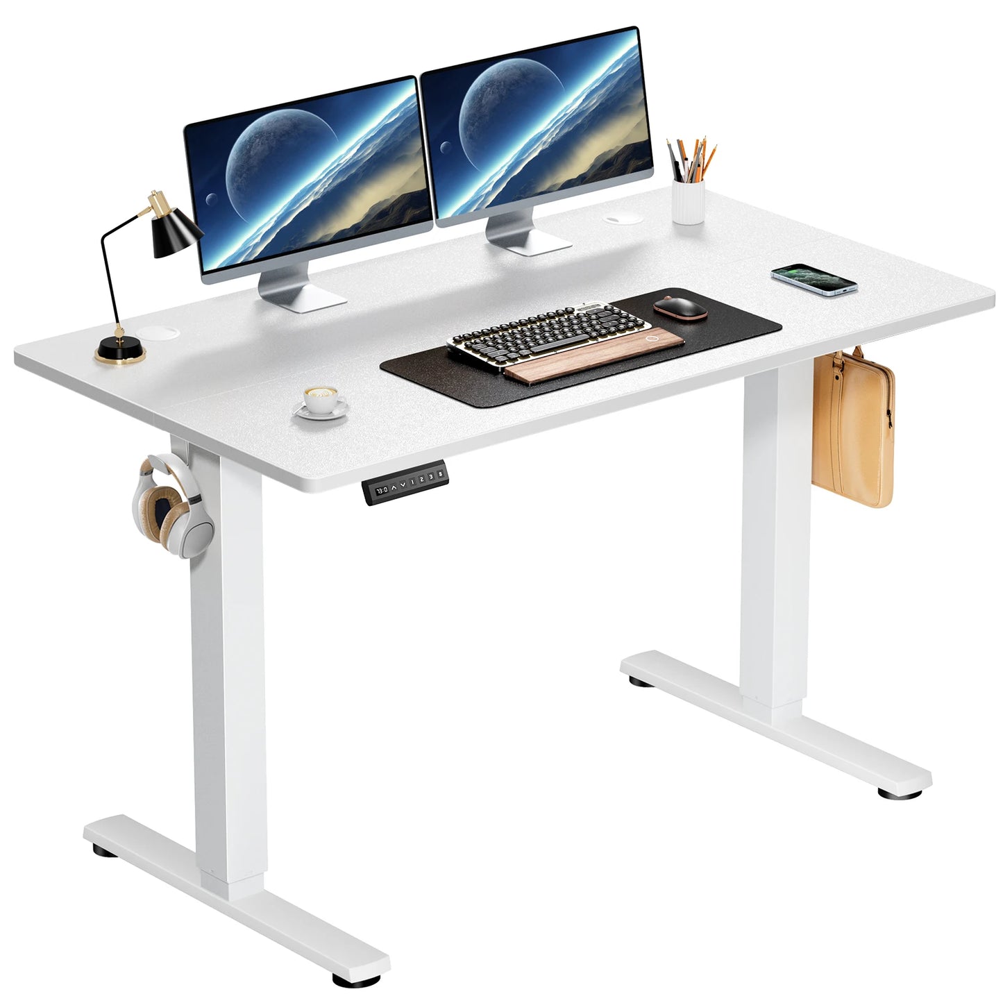 Electric Height Adjustable Standing Desk with Memory Presets (40" x 24")