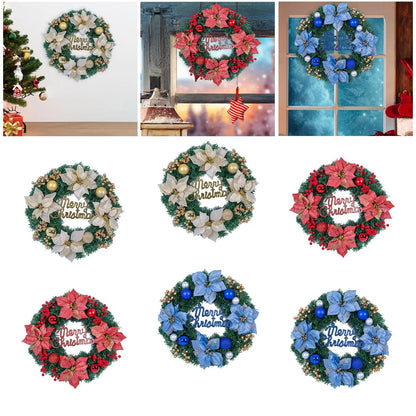 Christmas Wreath for Holiday Outdoor - GOLD, RED OR BLUE