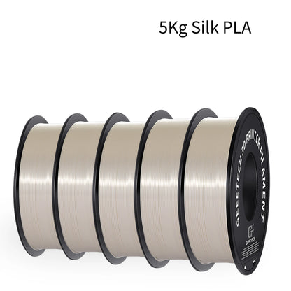 GEEETECH 5Kg 3D SILK PLA Filament 1.75mm SILK PLA Filament Smooth Silky Shiny Surface 3D Filament Fit For FDM Printers