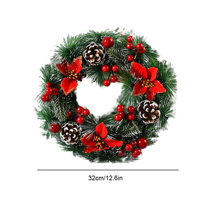 Christmas and Holiday Wreaths - Cedar, Pinecone, Berry, Snowy, Poinsettia