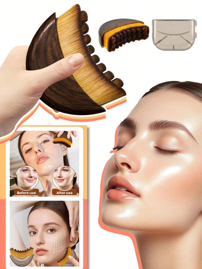 ContourGlow™ Facial Massage Brush | Soft Face & Jawline Massage Tool for Skincare Routine & Lymphatic Massage