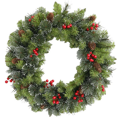 Pre-Lit Red Berry Christmas Wreath for Christmas and Holiday Décor