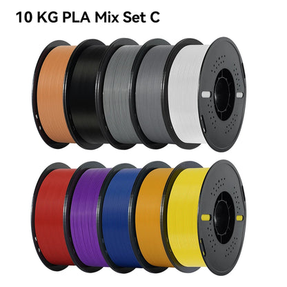 10KG/22LBS Multicolor PLA Filament 1KG/Roll 1.75mm For 3D Printer Material for 3D Printing 3D Printer Filament Free Shipping