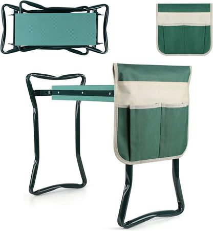 Folding Garden Kneeler & Seat with Tool Pouch