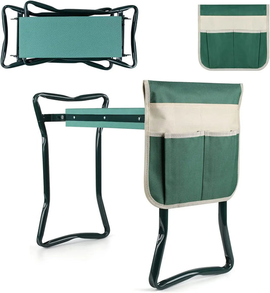 Folding Garden Kneeler & Seat with Tool Pouch