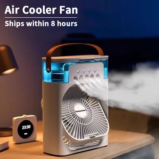 CoolMist™  3-in-1 Portable Air Cooler | Personal Cooling Fan, Humidifier & LED Night Light | USB Desktop Mini Air Conditioner