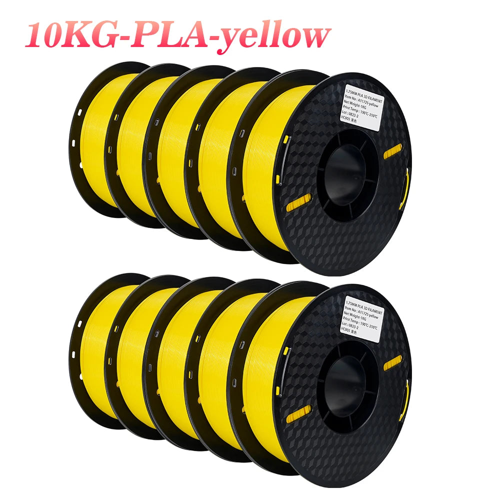 10KG/22LBS Multicolor PLA Filament 1KG/Roll 1.75mm For 3D Printer Material for 3D Printing 3D Printer Filament Free Shipping