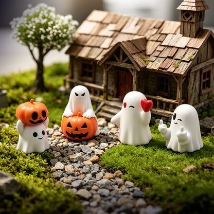 Tiny Boo Crew™ – Mini Ghost & Pumpkin Halloween Figurines