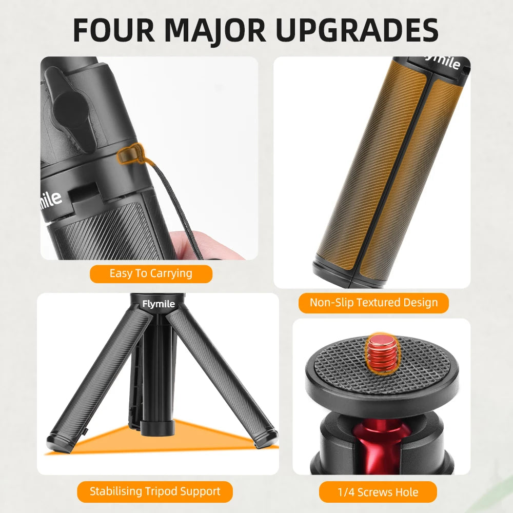 Flymile Selfie Stick Tripod for DJI Osmo Pocket 4 3 Action 6 5 Pro/GoPro/Insta360 X5 Ace Pro 2 Accessories Vlog Extendable Rod