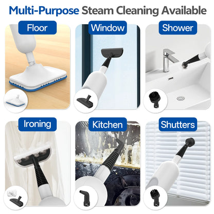 INSE Powerful Steam Mop High Temperature 6 in 1 Scrubbing Steam Cleaner Detachable Floor Steam Mop for Hard Floor Carpet Kitchen