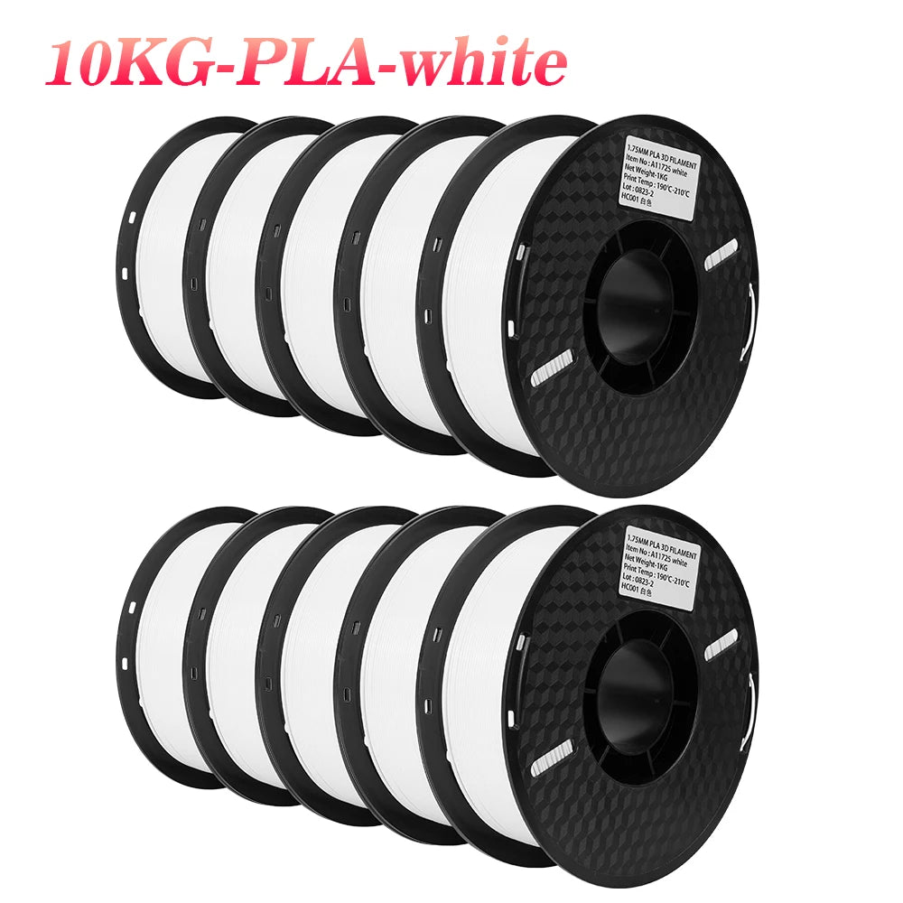 10KG/22LBS Multicolor PLA Filament 1KG/Roll 1.75mm For 3D Printer Material for 3D Printing 3D Printer Filament Free Shipping