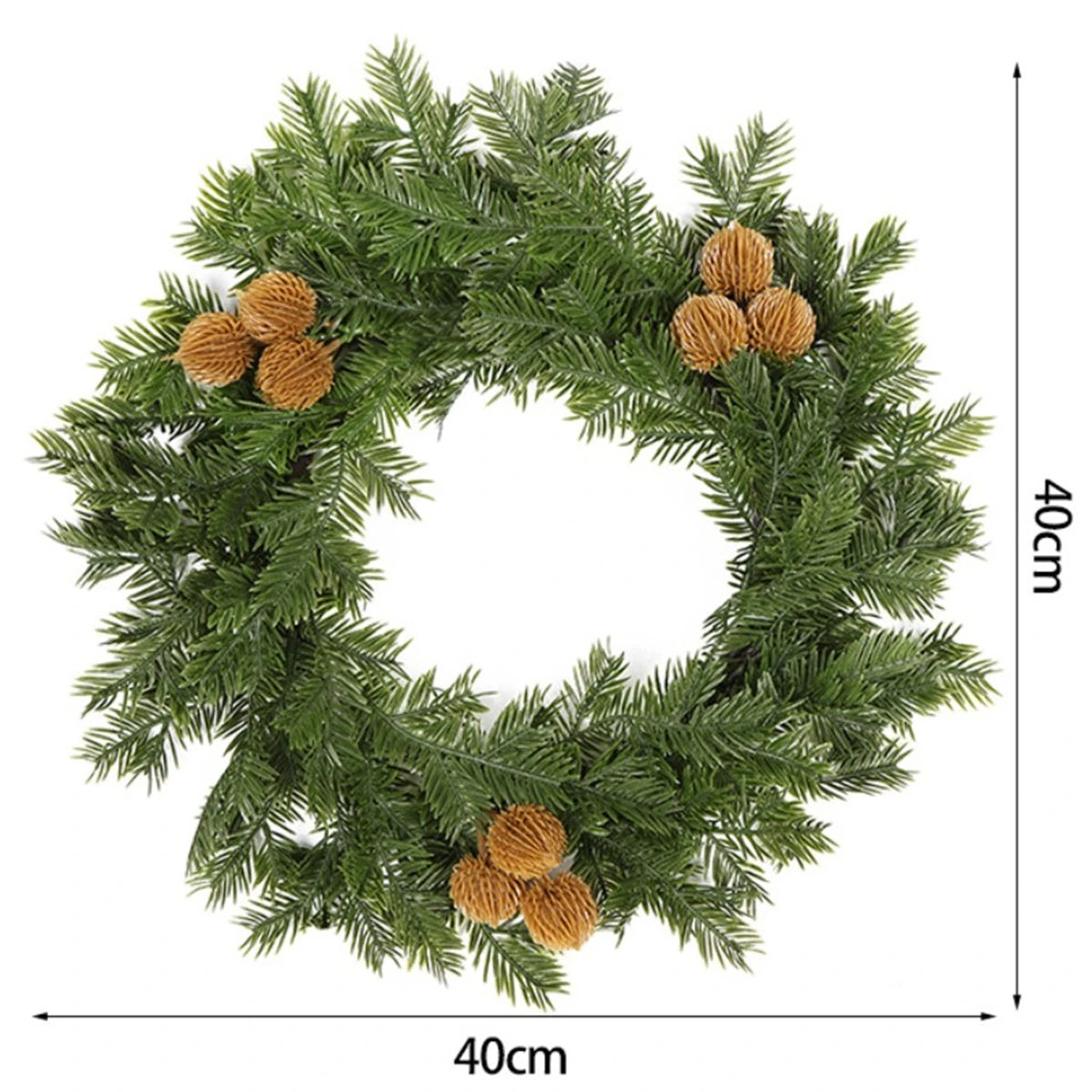 Faux Pine Cedar Christmas Wreaths For Front Door Holiday Décor - Classic, Snowy, Round, Pine, Cedar