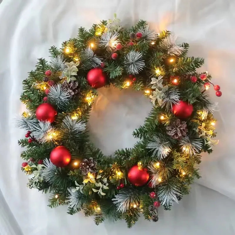 Pre-Lit LED Christmas Wreath for Christmas and Holiday Décor - 20-60 cm