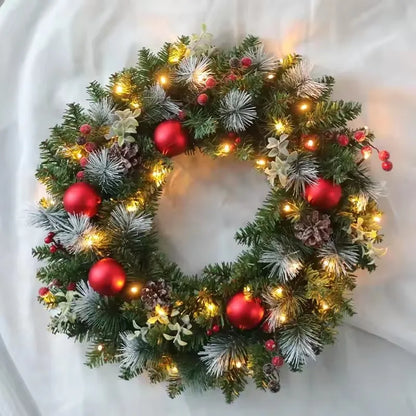 Pre-Lit LED Christmas Wreath for Christmas and Holiday Décor - 20-60 cm