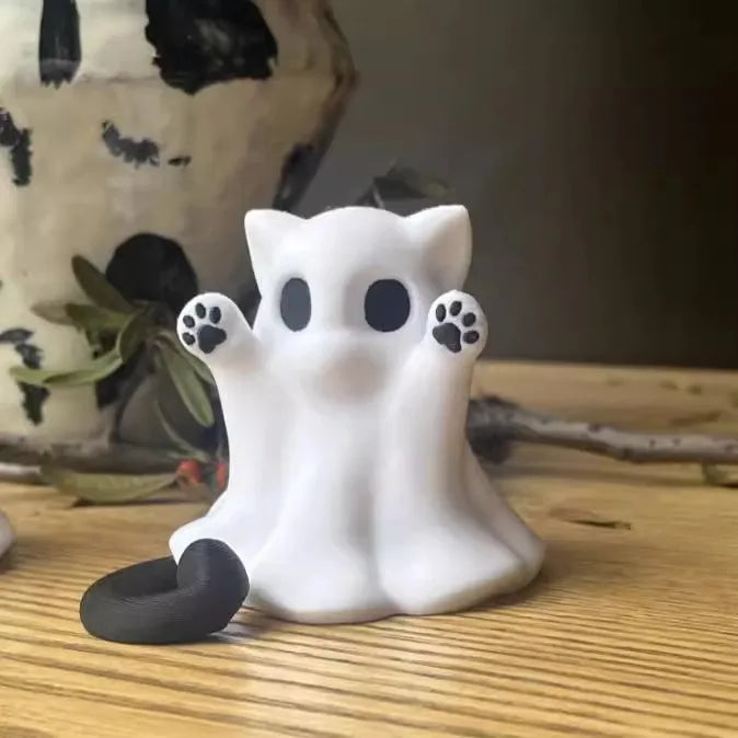 Mini Kitten Ghost Figurine