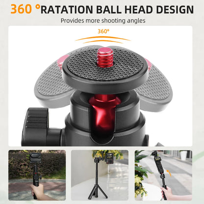 Flymile Selfie Stick Tripod for DJI Osmo Pocket 4 3 Action 6 5 Pro/GoPro/Insta360 X5 Ace Pro 2 Accessories Vlog Extendable Rod