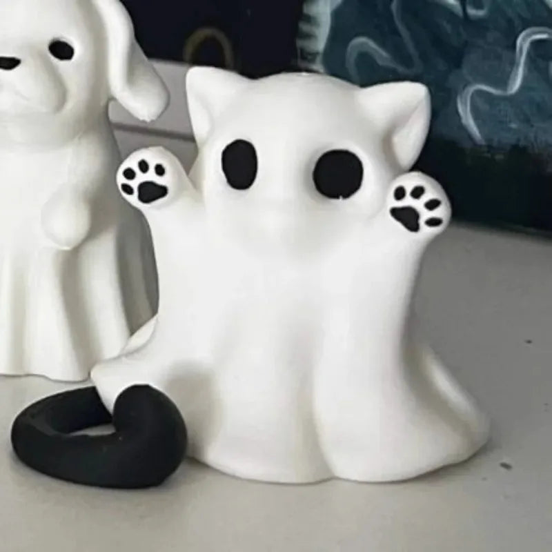 Mini Kitten Ghost Figurine