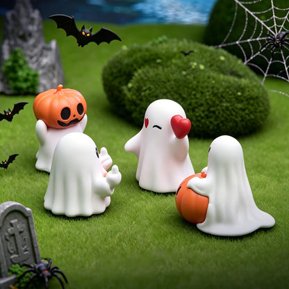 Tiny Boo Crew™ – Mini Ghost & Pumpkin Halloween Figurines