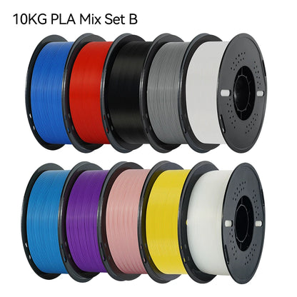 10KG/22LBS Multicolor PLA Filament 1KG/Roll 1.75mm For 3D Printer Material for 3D Printing 3D Printer Filament Free Shipping