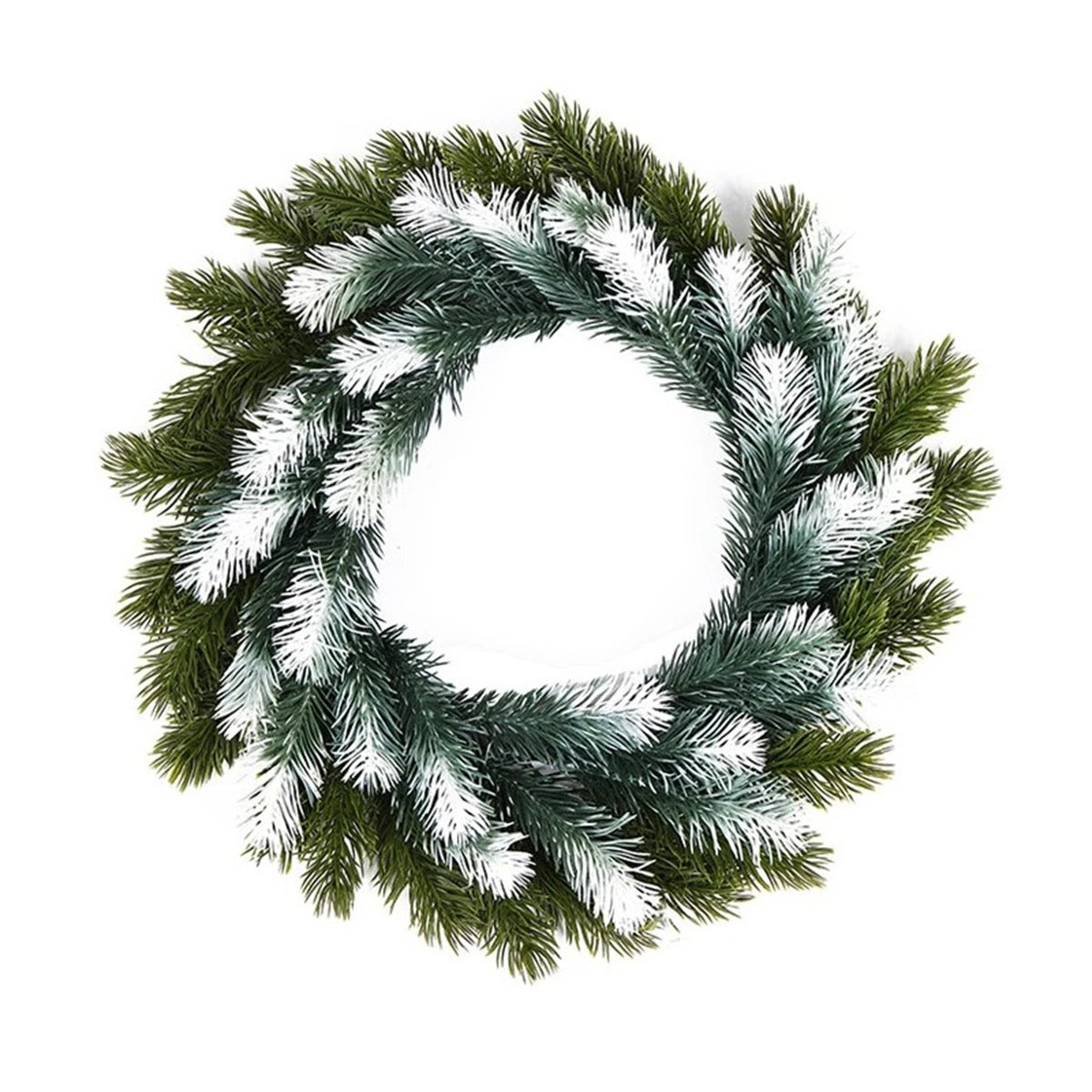 Faux Pine Cedar Christmas Wreaths For Front Door Holiday Décor - Classic, Snowy, Round, Pine, Cedar
