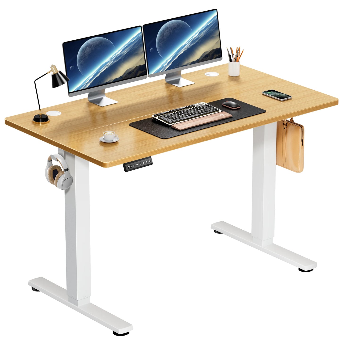 Electric Height Adjustable Standing Desk with Memory Presets (40" x 24")