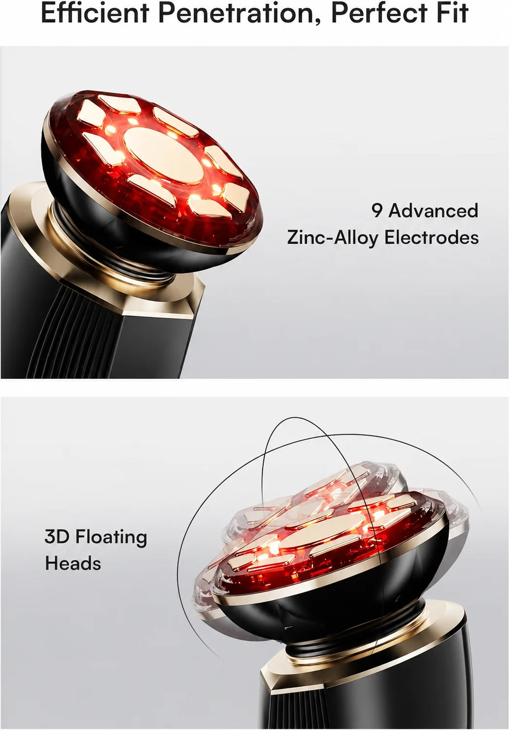 Three in one red light facial and neck beauty device, a skincare tool that eliminates skin swelling and tightens the skin