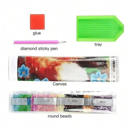 Spooky Nights™ DIY Halloween Diamond Painting Kit – Ghost & Black Cat Collection