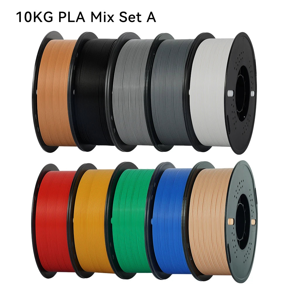10KG/22LBS Multicolor PLA Filament 1KG/Roll 1.75mm For 3D Printer Material for 3D Printing 3D Printer Filament Free Shipping