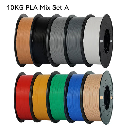 10KG/22LBS Multicolor PLA Filament 1KG/Roll 1.75mm For 3D Printer Material for 3D Printing 3D Printer Filament Free Shipping