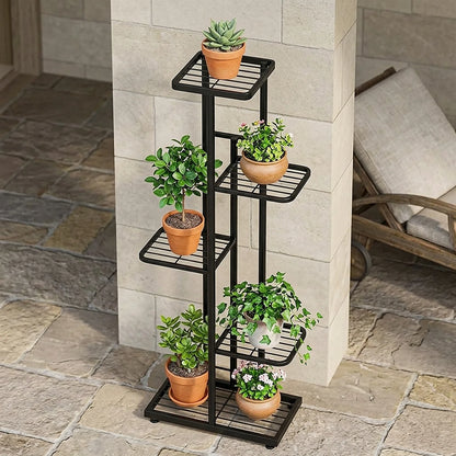 5-Tier Metal Plant Stand for Indoor & Outdoor Plants
