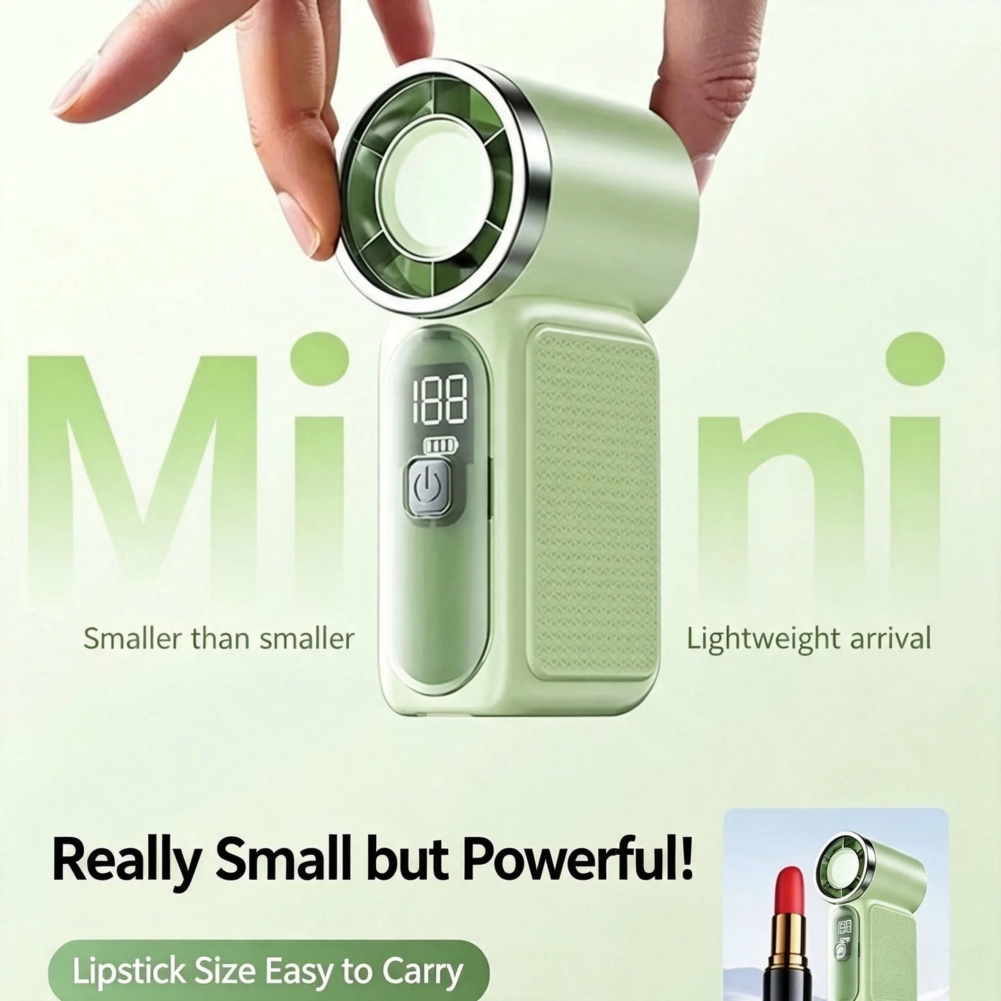 2026 New 100-Speed Mini Handheld Fan, High-Speed Turbo Blower, USB Rechargeable, Long-Lasting Portable Outdoor Cooling Fan