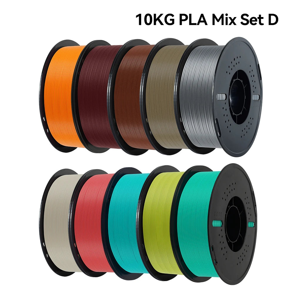 10KG/22LBS Multicolor PLA Filament 1KG/Roll 1.75mm For 3D Printer Material for 3D Printing 3D Printer Filament Free Shipping