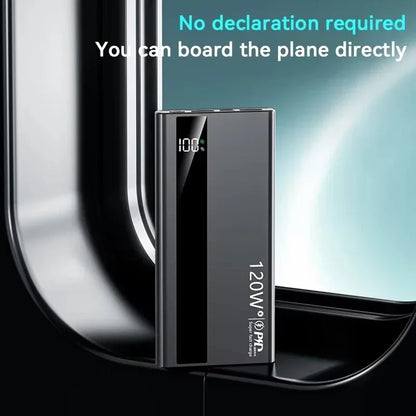 Lenovo 500000mAh 120W Portable Power Bank Large Capacity Super Fast Charge External Battery For Xiaomi Iphone 2026New