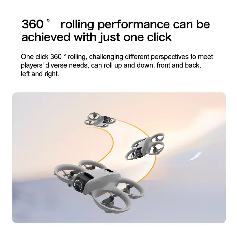 NEW 2026 Mini Foldable Drone With Lights 4K Aerial Photography Cameras Optical Flow Positioning Quadcopter Helicopter Dron Toys