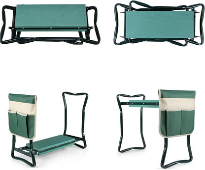 Folding Garden Kneeler & Seat with Tool Pouch