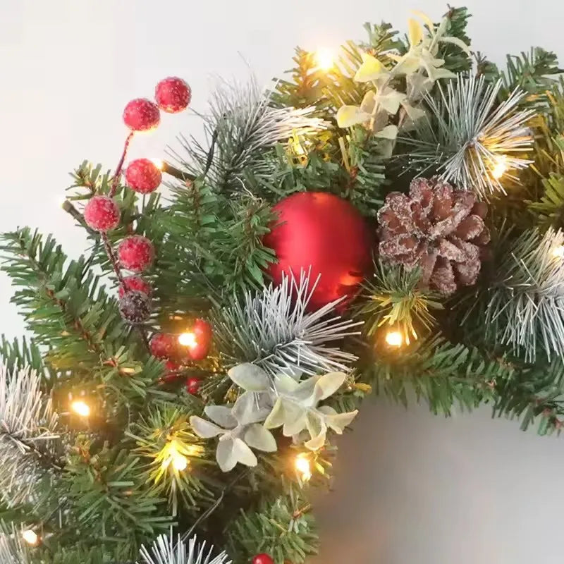 Pre-Lit LED Christmas Wreath for Christmas and Holiday Décor - 20-60 cm