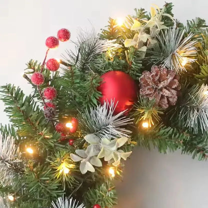 Pre-Lit LED Christmas Wreath for Christmas and Holiday Décor - 20-60 cm