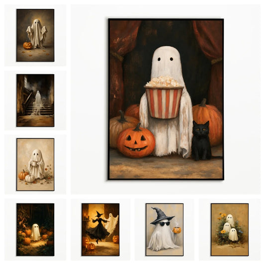 Haunted Harvest™ Vintage Halloween Canvas Wall Art
