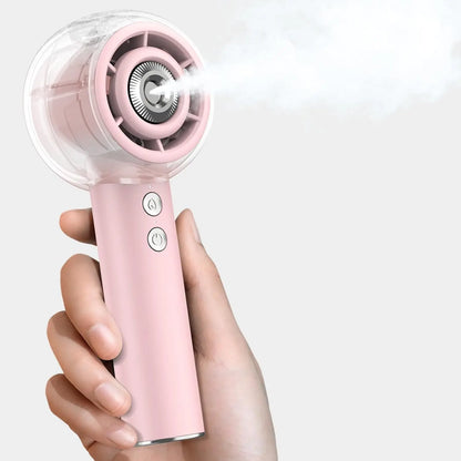 Misting Portable Handheld Fan 6000mAh Rechargeable Battery, Personal Mini Fans with 4 Strong Windfor Travel, Camping, Beach