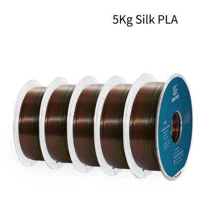 GEEETECH 5Kg 3D SILK PLA Filament 1.75mm SILK PLA Filament Smooth Silky Shiny Surface 3D Filament Fit For FDM Printers