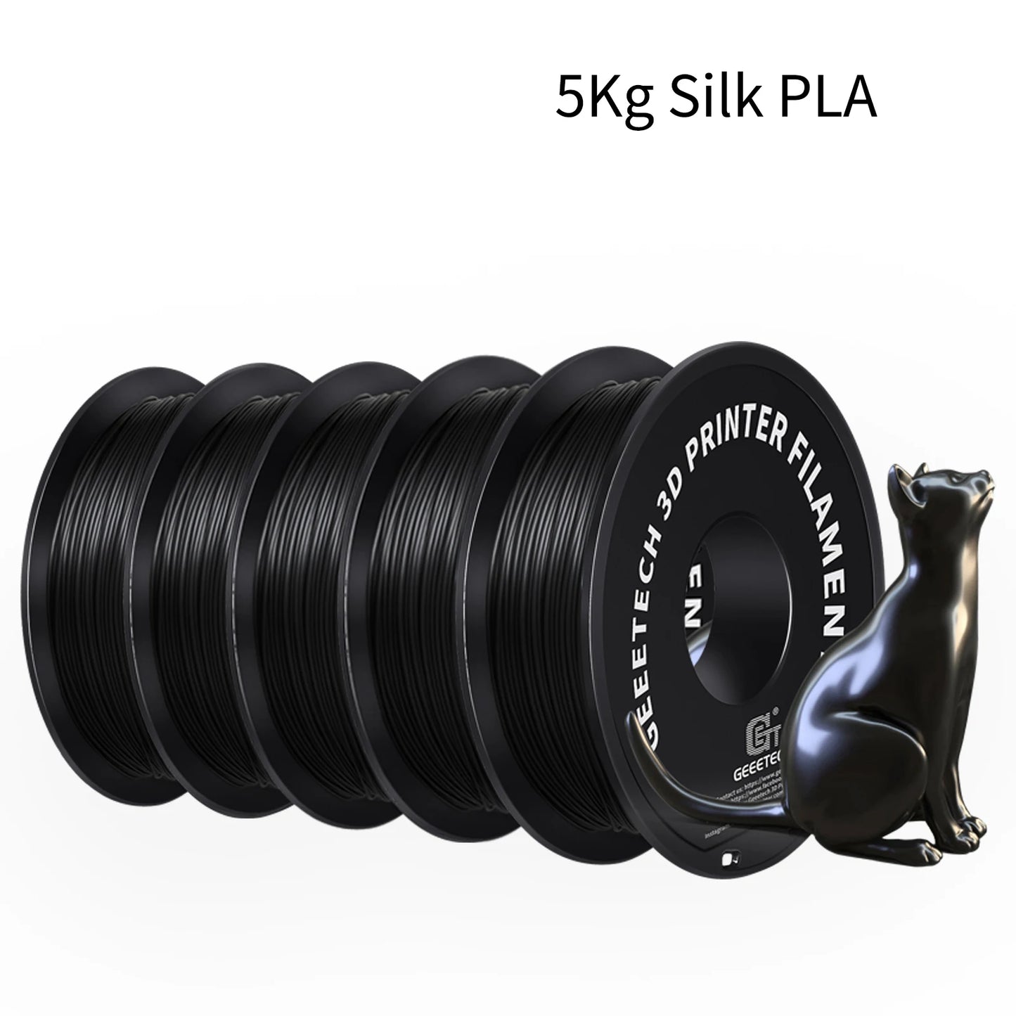 GEEETECH 5Kg 3D SILK PLA Filament 1.75mm SILK PLA Filament Smooth Silky Shiny Surface 3D Filament Fit For FDM Printers