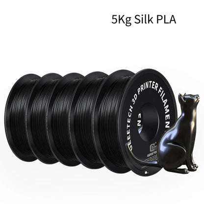 GEEETECH 5Kg 3D SILK PLA Filament 1.75mm SILK PLA Filament Smooth Silky Shiny Surface 3D Filament Fit For FDM Printers