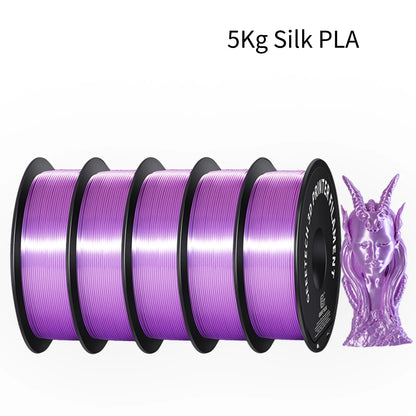 GEEETECH 5Kg 3D SILK PLA Filament 1.75mm SILK PLA Filament Smooth Silky Shiny Surface 3D Filament Fit For FDM Printers